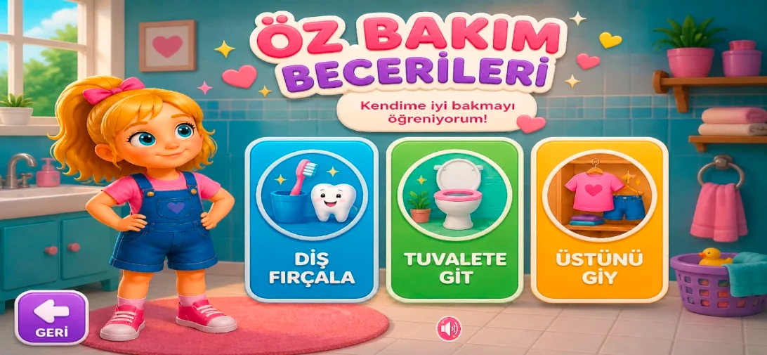 Öz bakım becerilerini keşfet oyun ekranı
